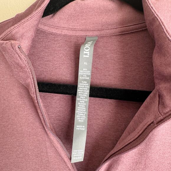 Vuori Dark Mauve Halo Essential Half Zip Pullover Sweatshirt XL Athleisure - Picture 4 of 8